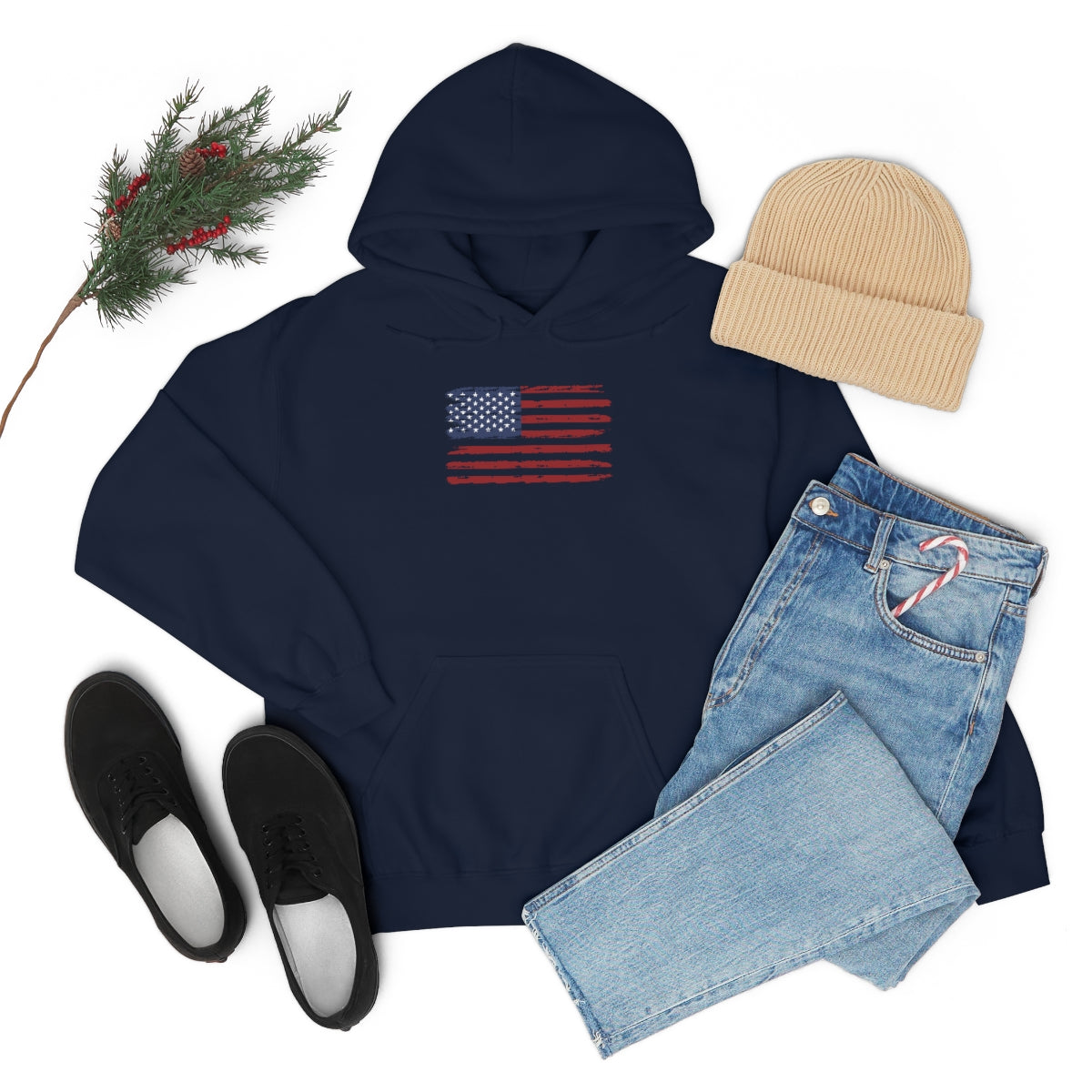 American Flag Hooded Sweatshirt
