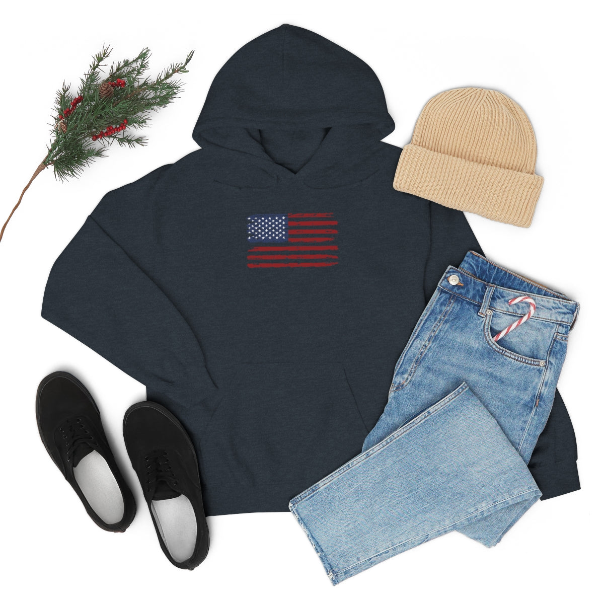 American Flag Hooded Sweatshirt