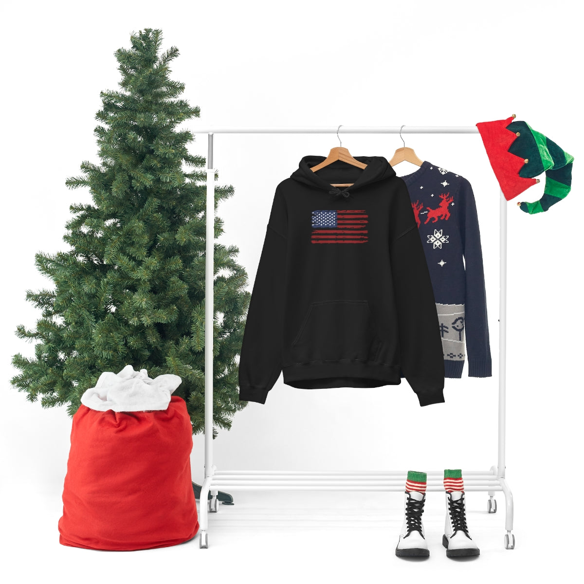 American Flag Hooded Sweatshirt
