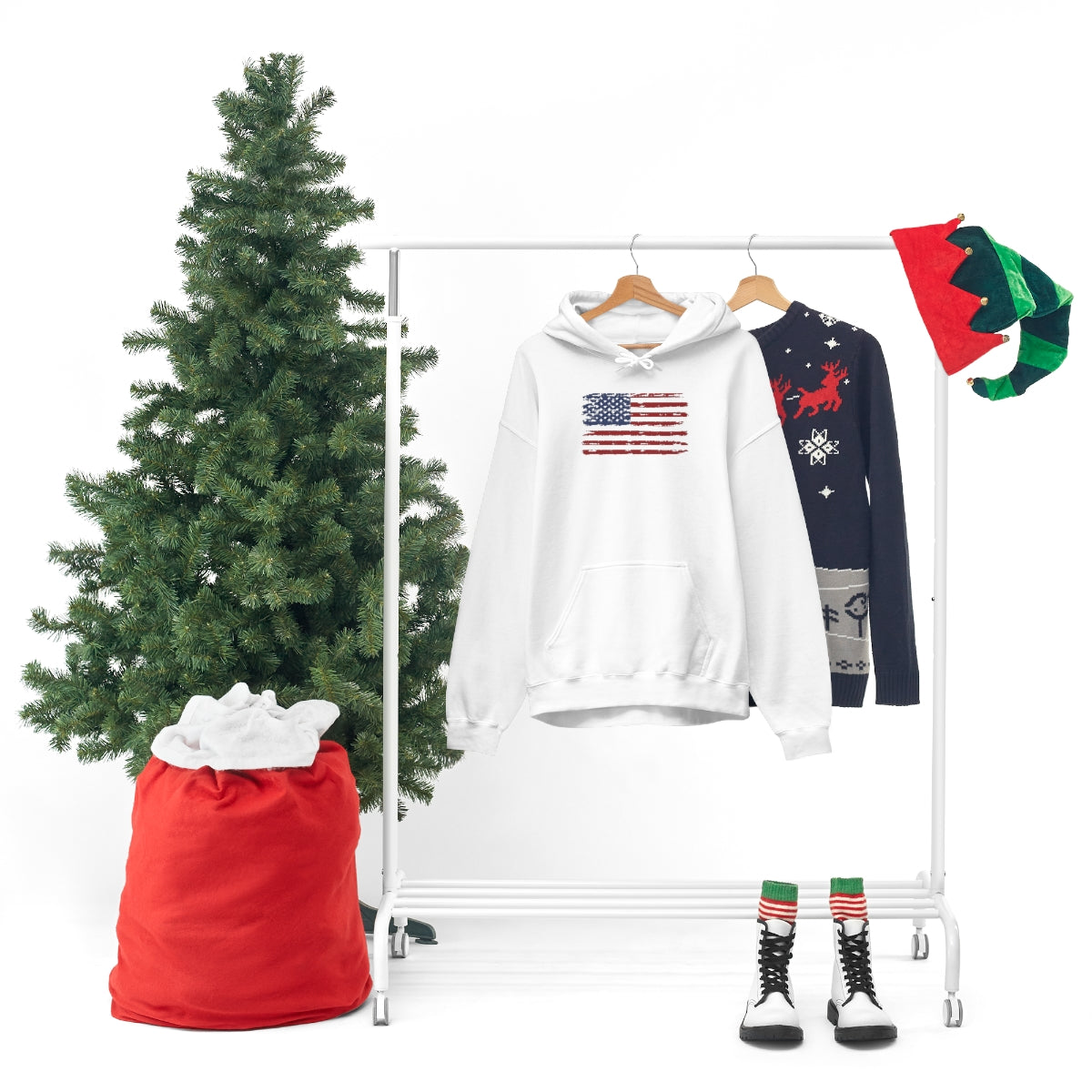 American Flag Hooded Sweatshirt