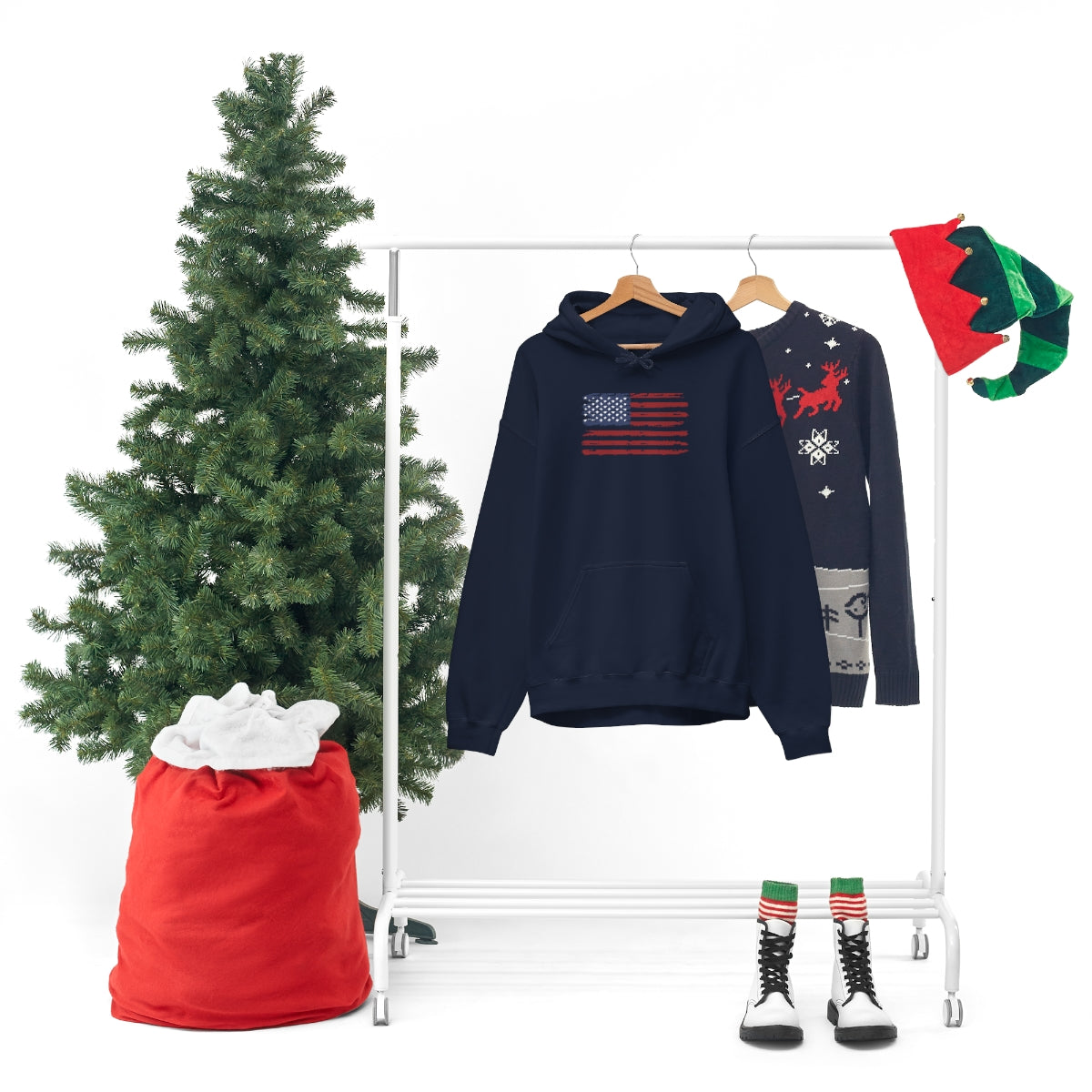 American Flag Hooded Sweatshirt