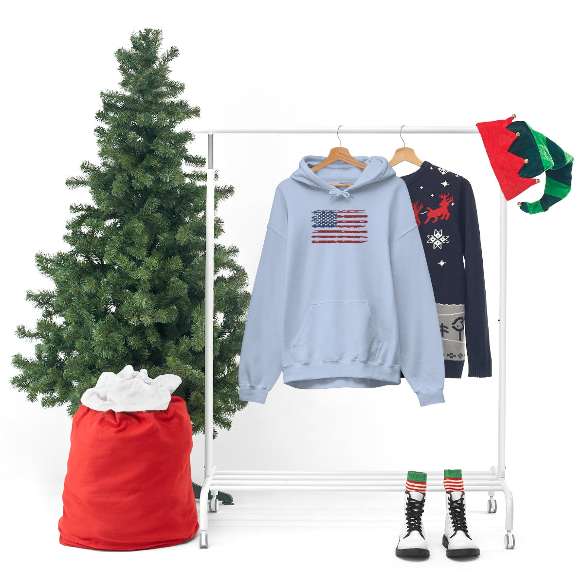 American Flag Hooded Sweatshirt