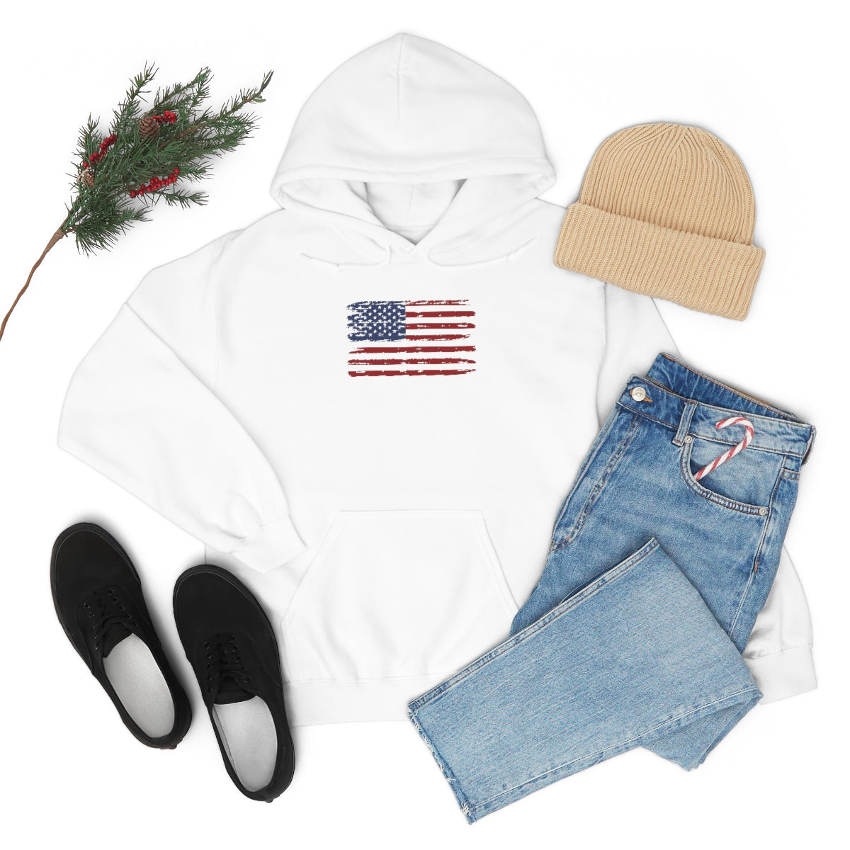 American Flag Hooded Sweatshirt