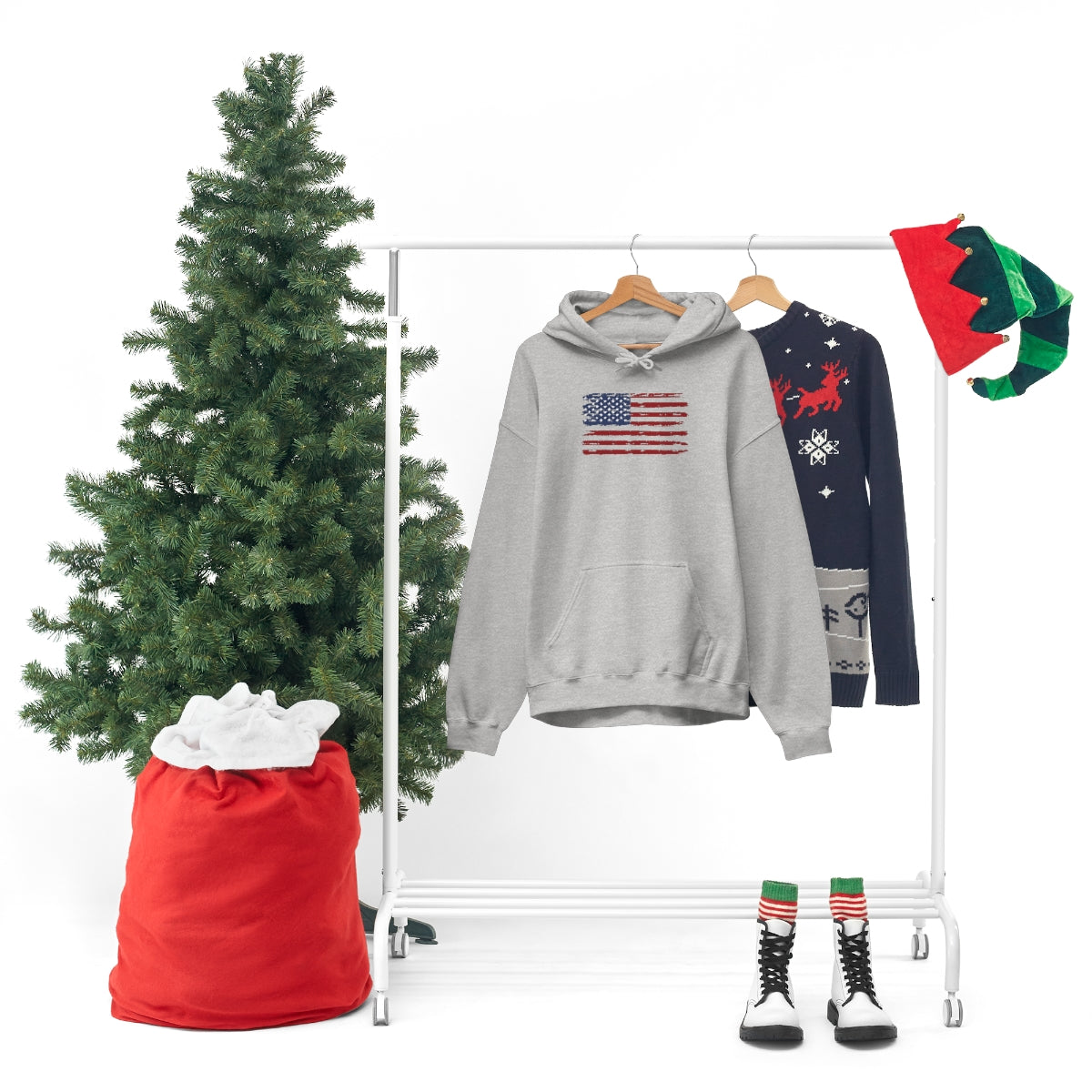 American Flag Hooded Sweatshirt