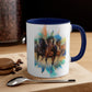 Horses & American Flag Mug, 11oz