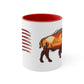 Wild West Bison & American Flag Mug, 11oz