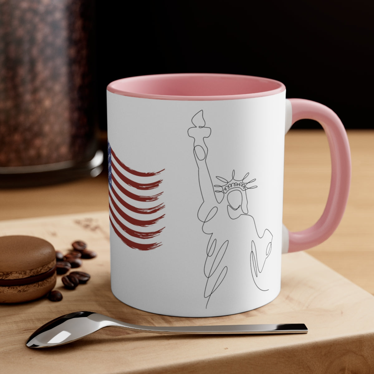 Statue of Liberty and Flag Coffee Mug