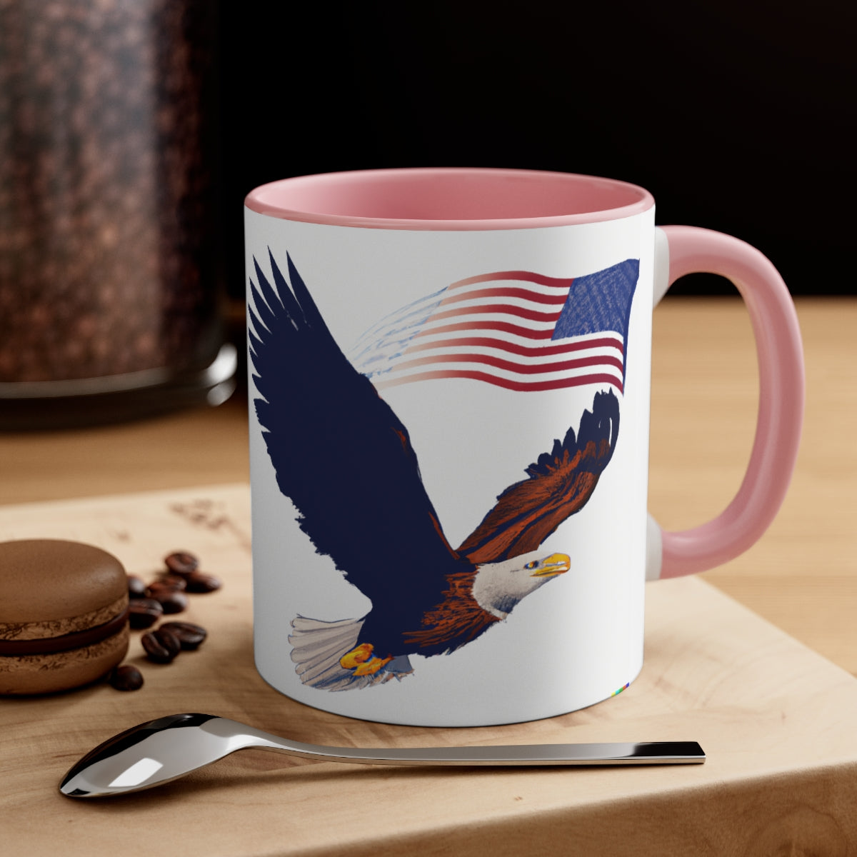 Eagle & American Flag Mug, 11oz