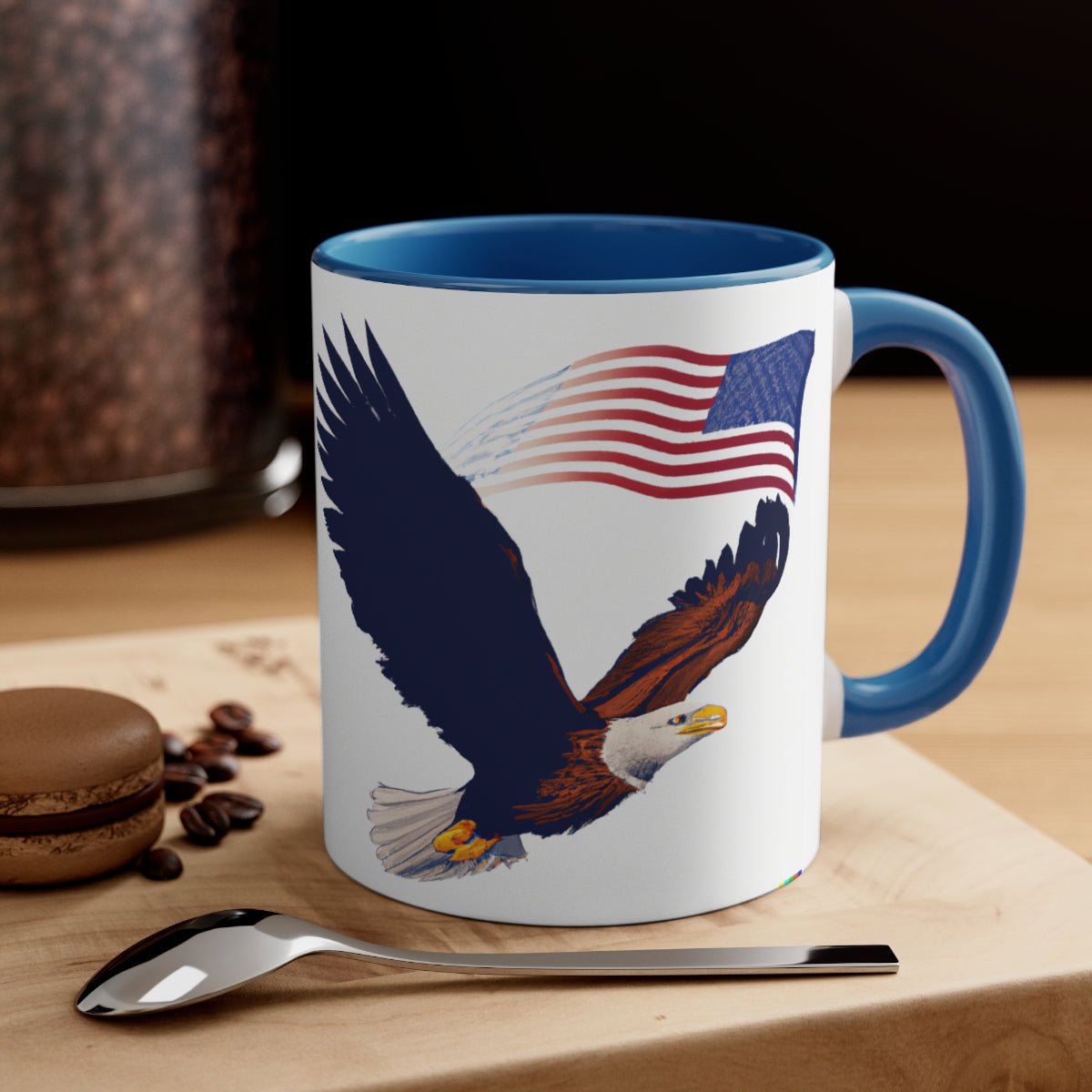 Eagle & American Flag Mug, 11oz