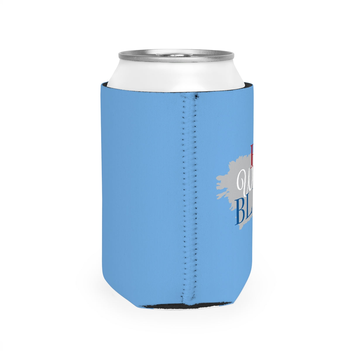 "Bed Wine & Blue" Fun Can Cooler Sleeve