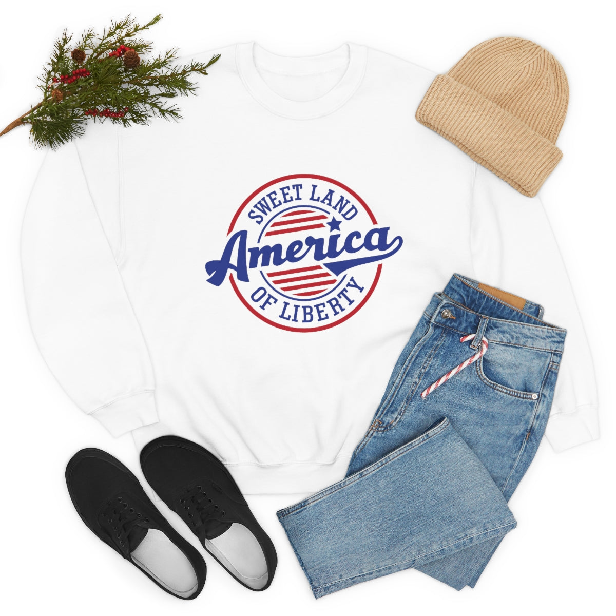 Sweet Land of Liberty Unisex Crewneck Sweatshirt