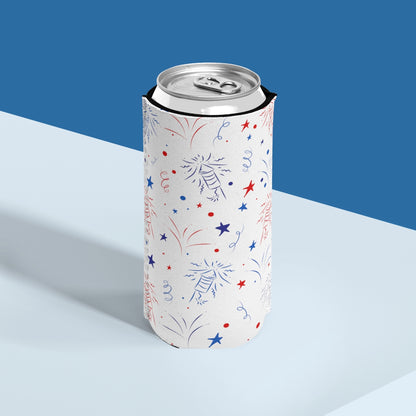 Patriotic Slim Can Cooler