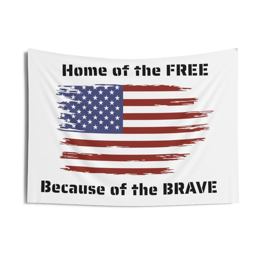 Home of the Free Because of the Brave Wall Tapestry