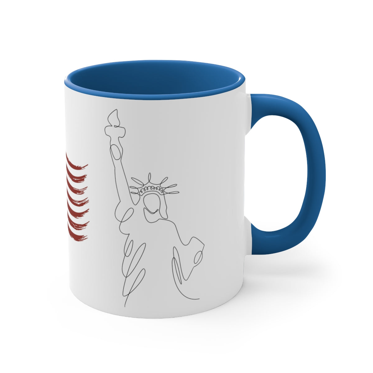 Statue of Liberty and Flag Coffee Mug