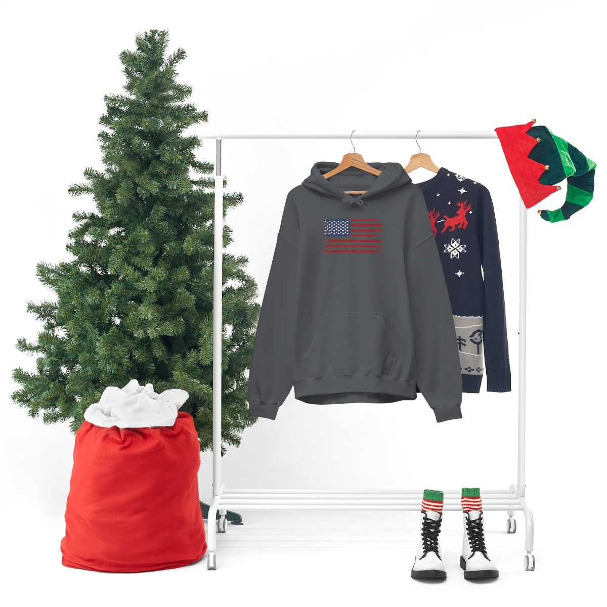 American Flag Hooded Sweatshirt