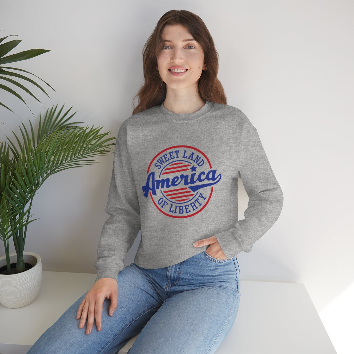 Sweet Land of Liberty Unisex Crewneck Sweatshirt