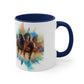 Horses & American Flag Mug, 11oz