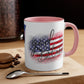 God Bless America, Eagle & American Flag Mug, 11oz