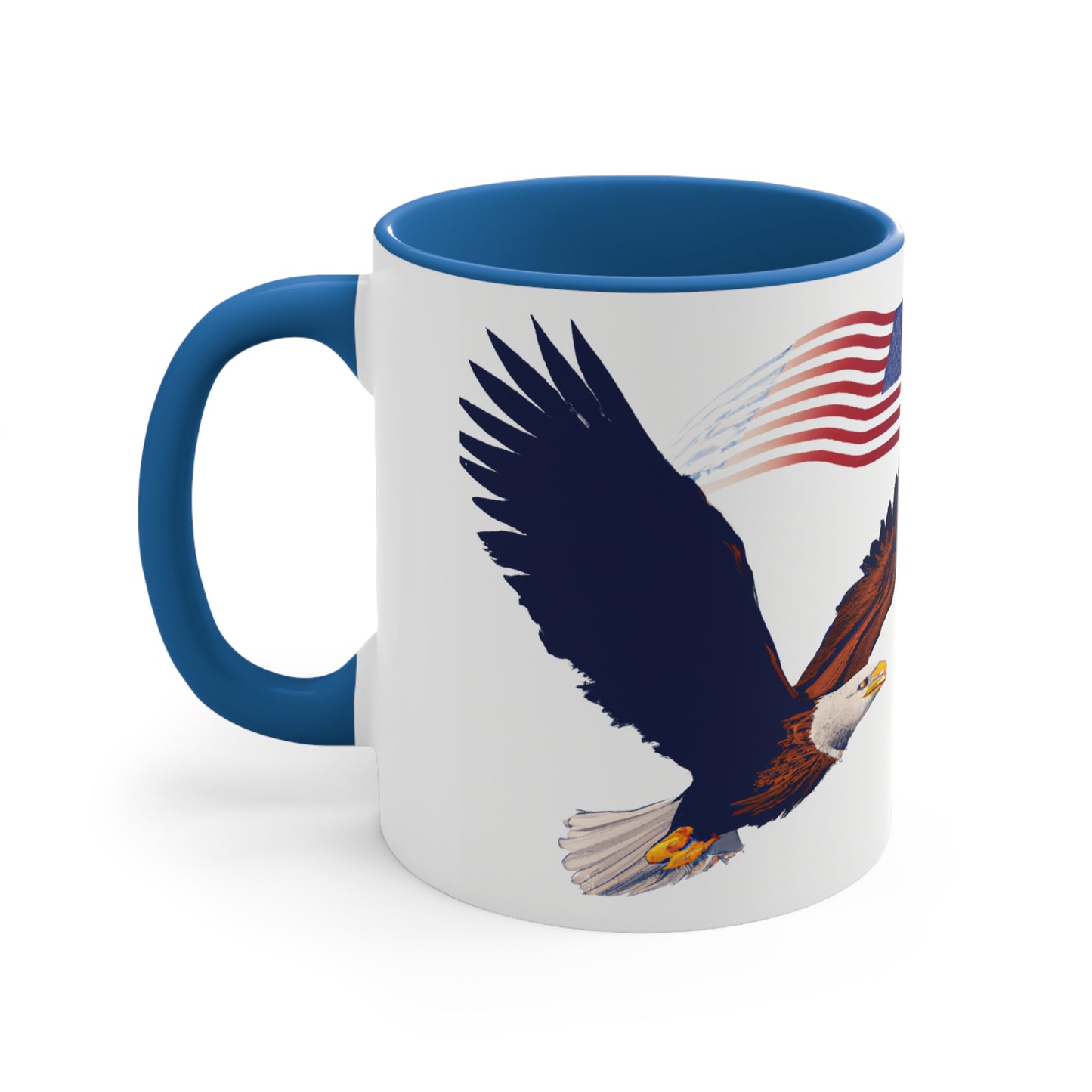 Best Dad Ever, Eagle & American Flag Mug, 11oz