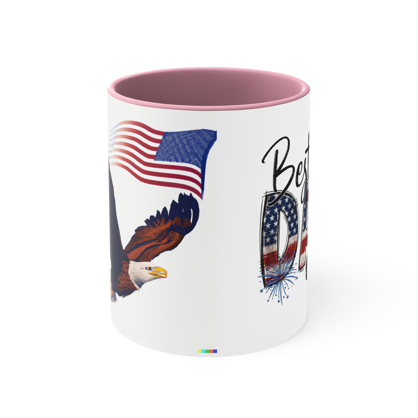 Best Dad Ever, Eagle & American Flag Mug, 11oz