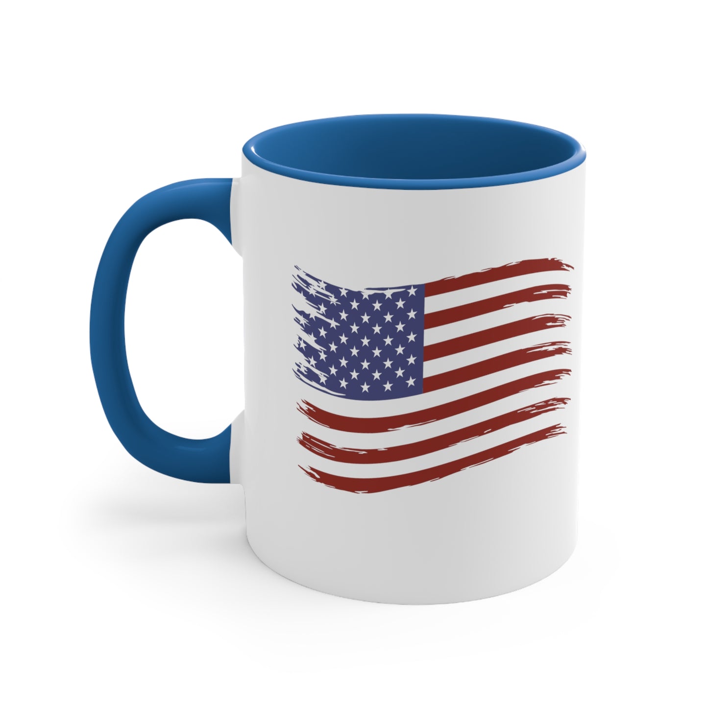 Wild West Bison & American Flag Mug, 11oz