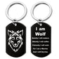 Wolf Military Dog Tag Pendant Necklaces