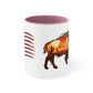 Wild West Bison & American Flag Mug, 11oz