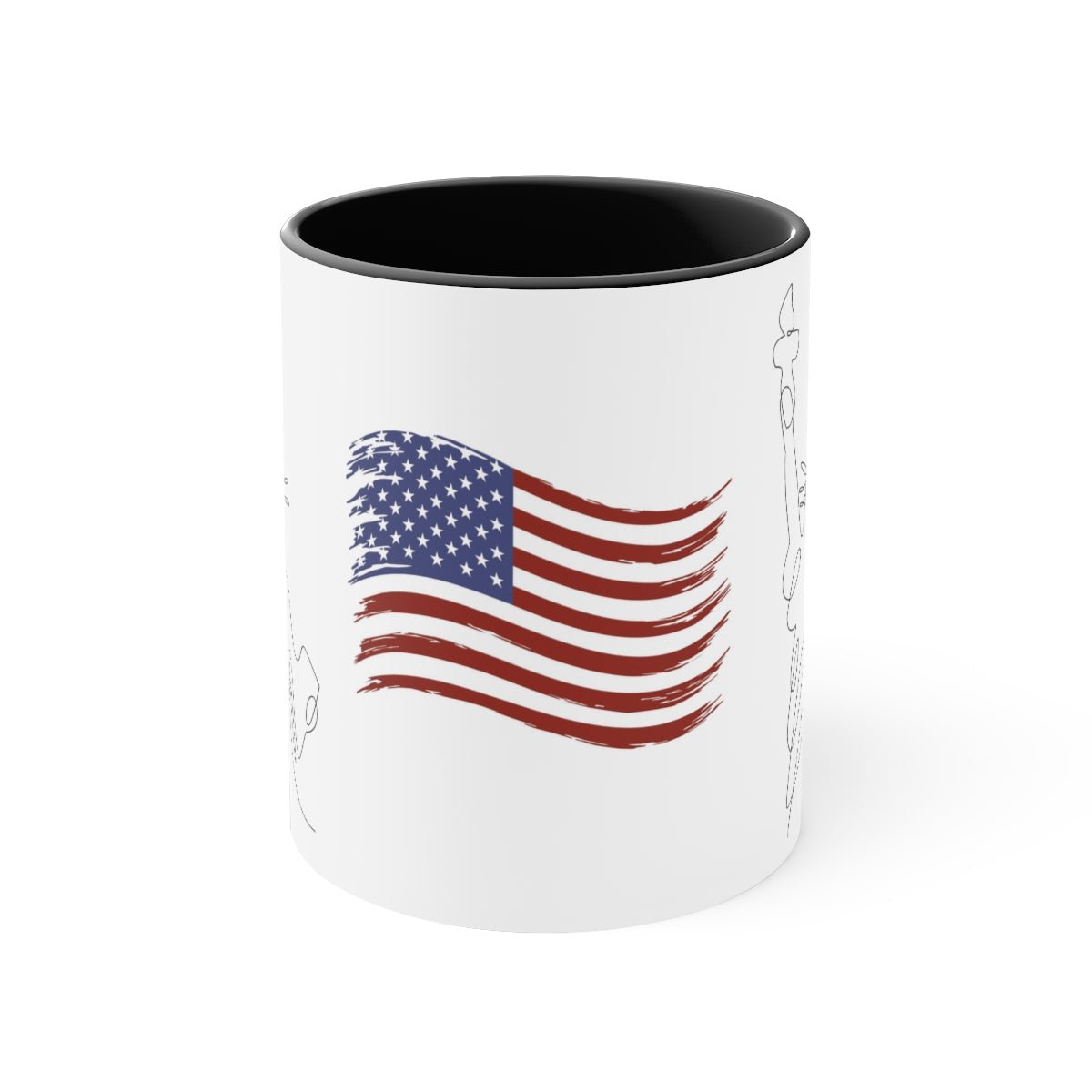 Statue of Liberty and Flag Coffee Mug