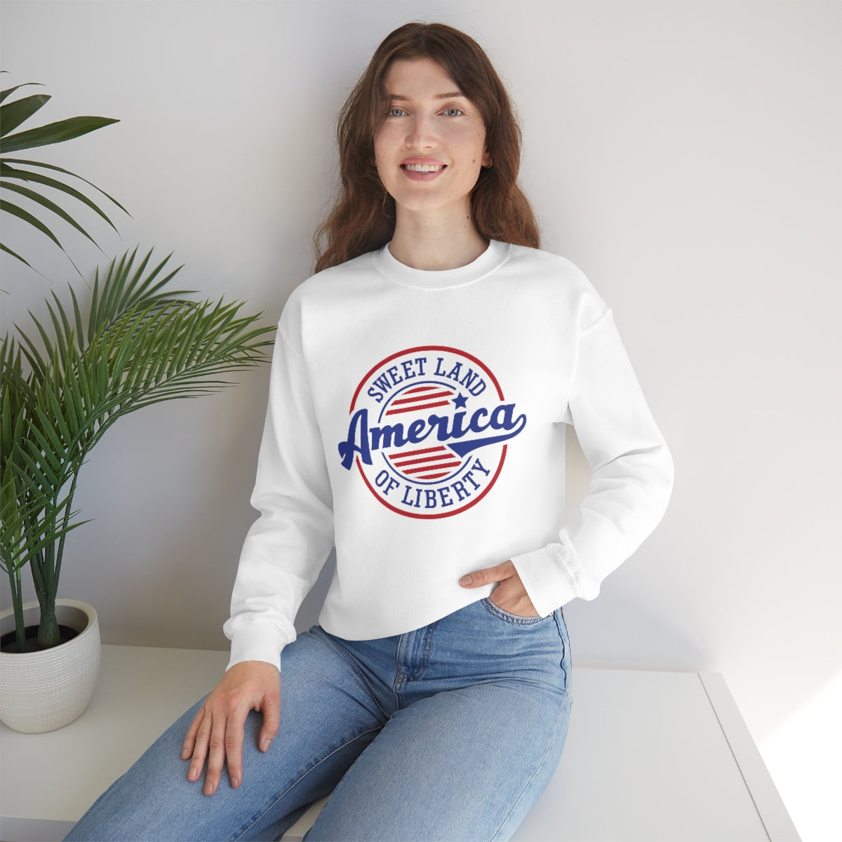 Sweet Land of Liberty Unisex Crewneck Sweatshirt