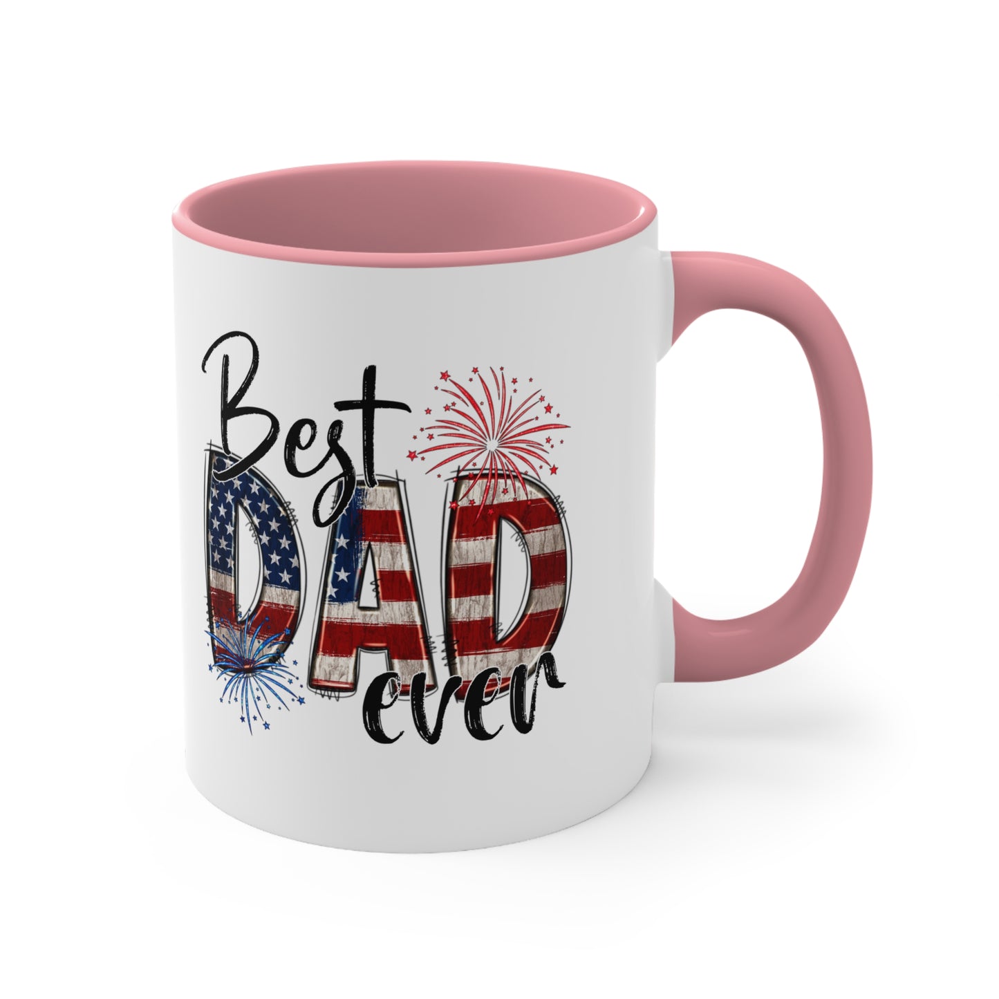 Best Dad Ever, Eagle & American Flag Mug, 11oz