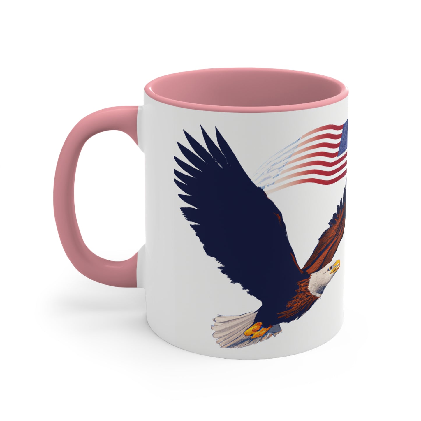 God Bless America, Eagle & American Flag Mug, 11oz