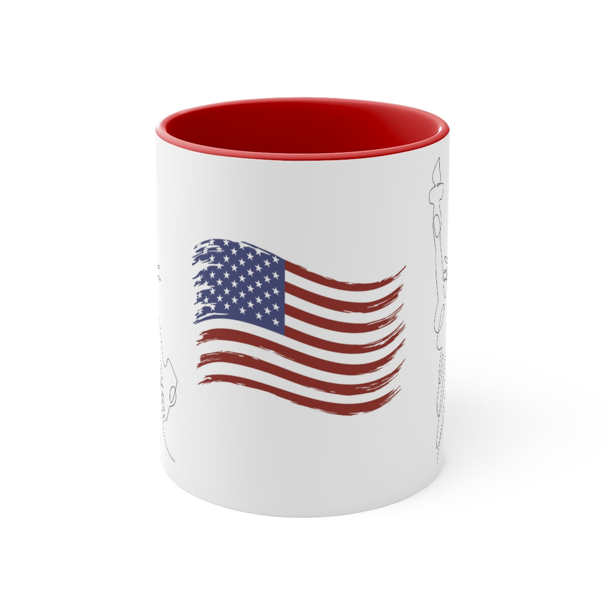 Statue of Liberty and Flag Coffee Mug