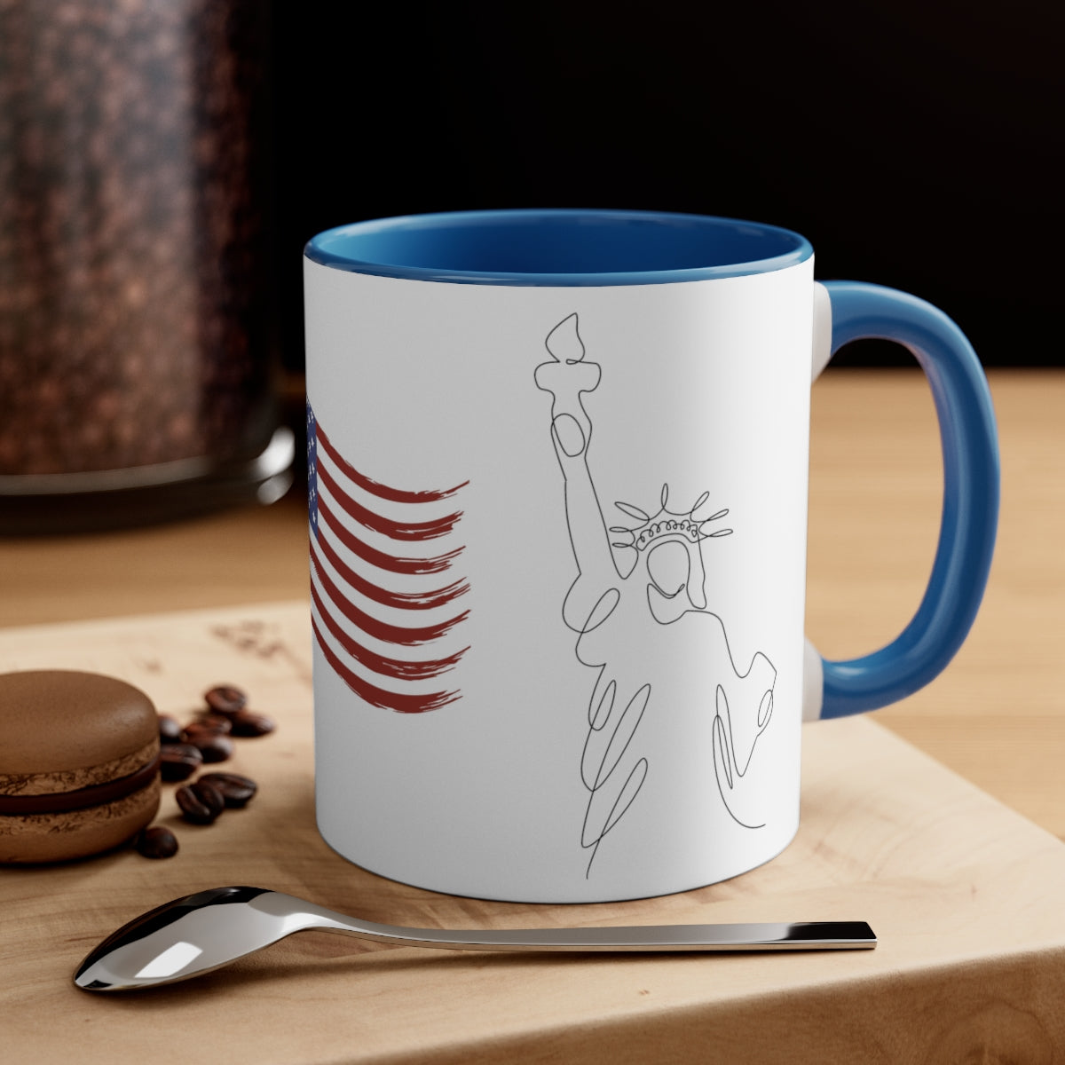 Statue of Liberty and Flag Coffee Mug