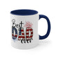 Best Dad Ever, Eagle & American Flag Mug, 11oz