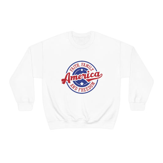 Faith, Family & Freedom Unisex Crewneck Sweatshirt