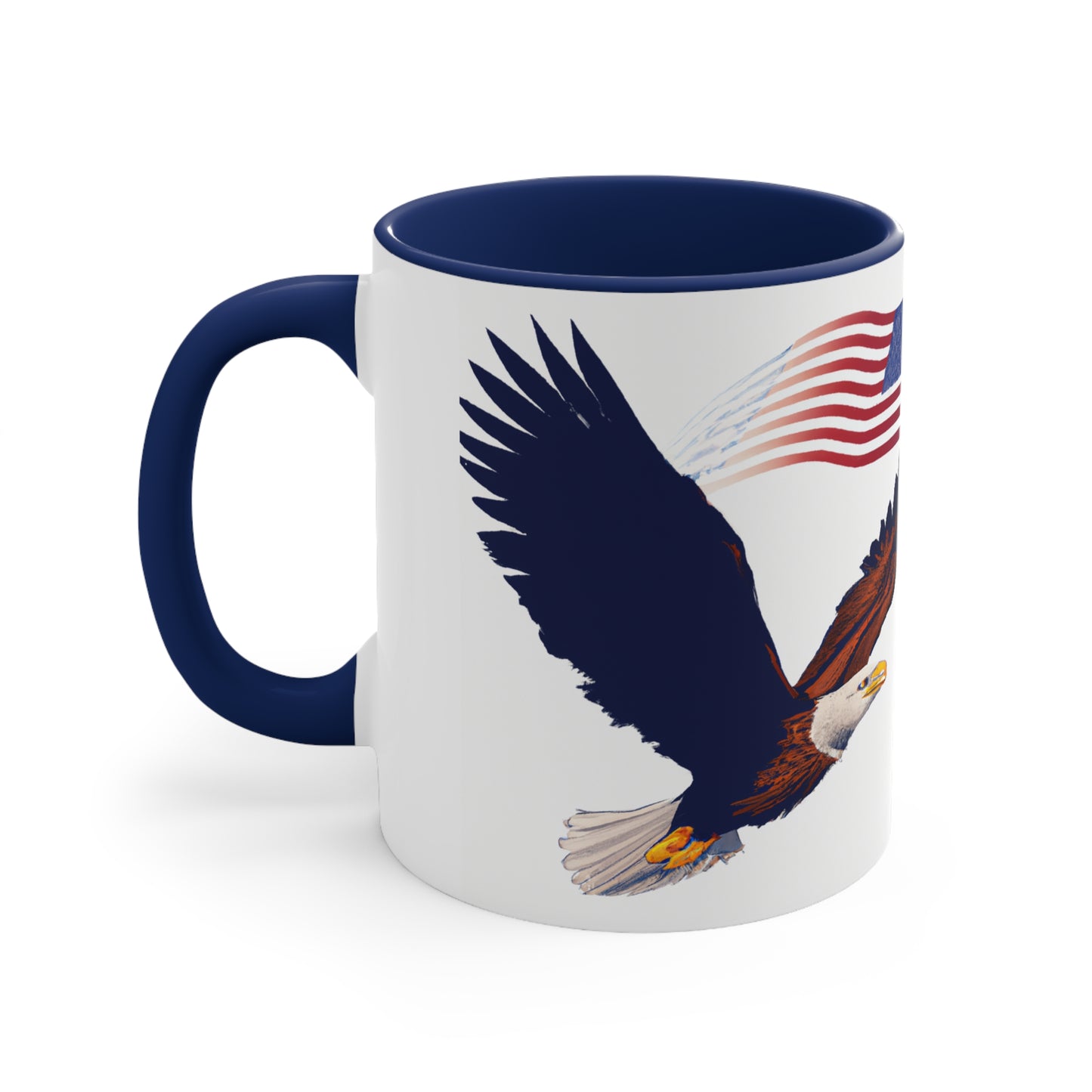 Best Dad Ever, Eagle & American Flag Mug, 11oz