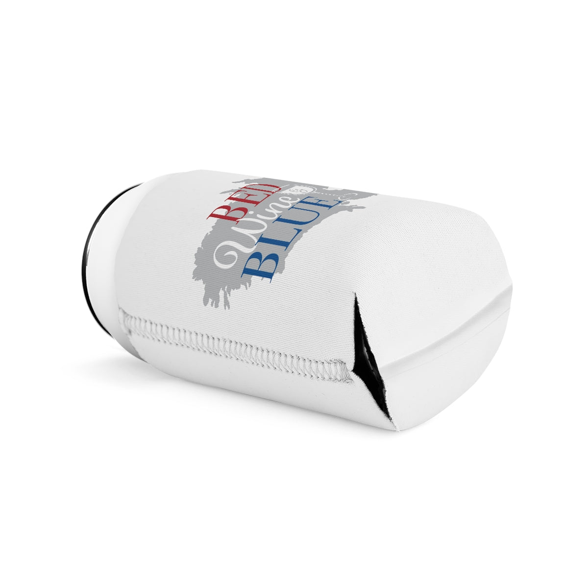 "Bed Wine & Blue" Fun Can Cooler Sleeve