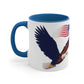 God Bless America, Eagle & American Flag Mug, 11oz