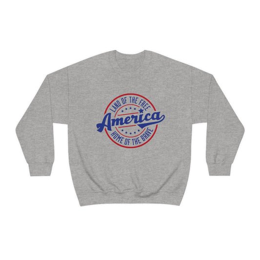 Land of the Free Unisex Crewneck Sweatshirt