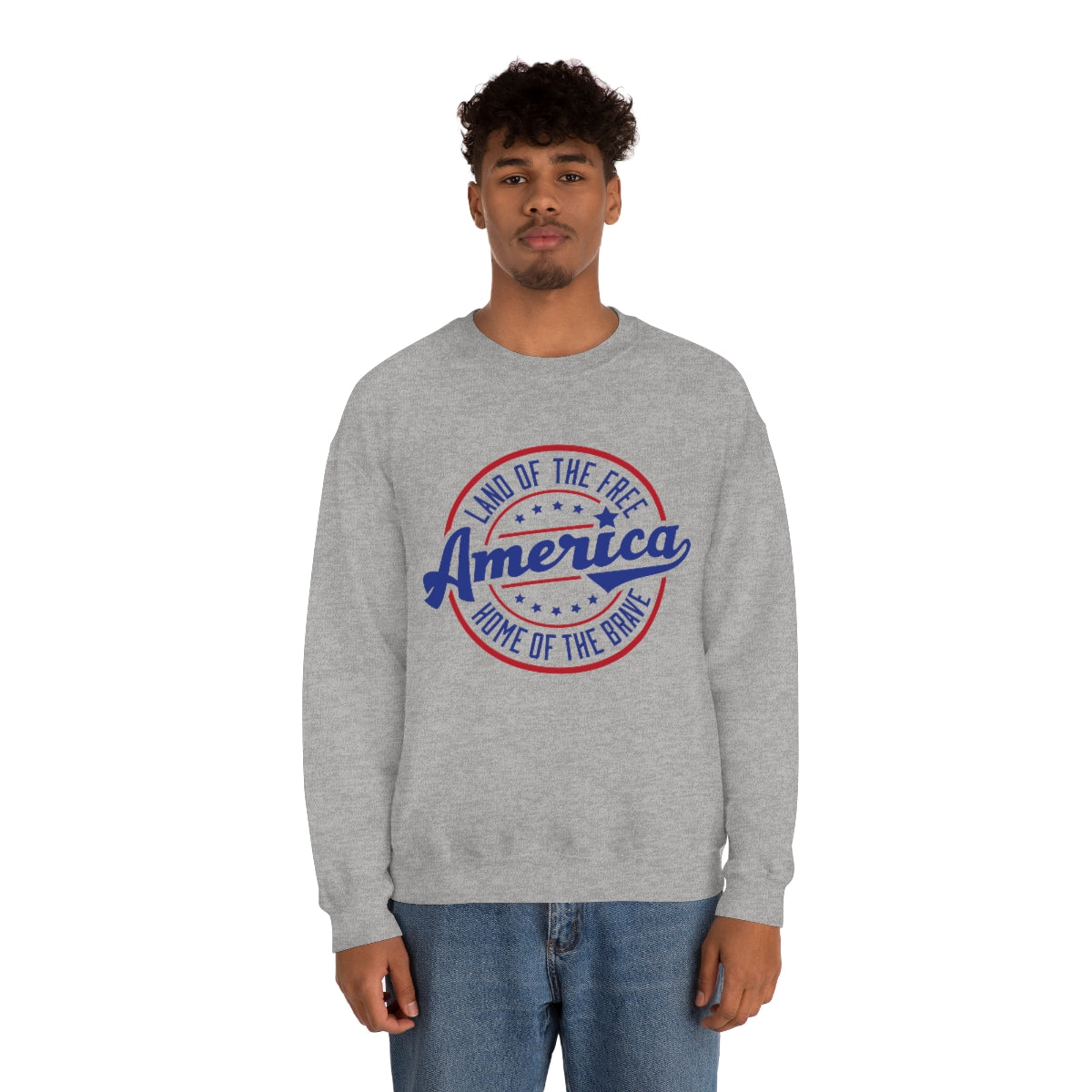 Land of the Free Unisex Crewneck Sweatshirt