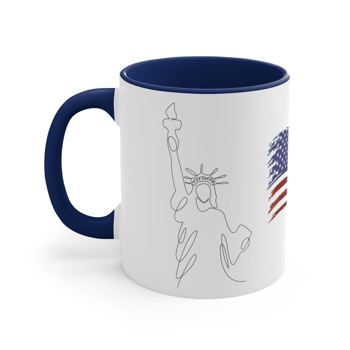 Statue of Liberty and Flag Coffee Mug