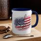 God Bless America, Eagle & American Flag Mug, 11oz