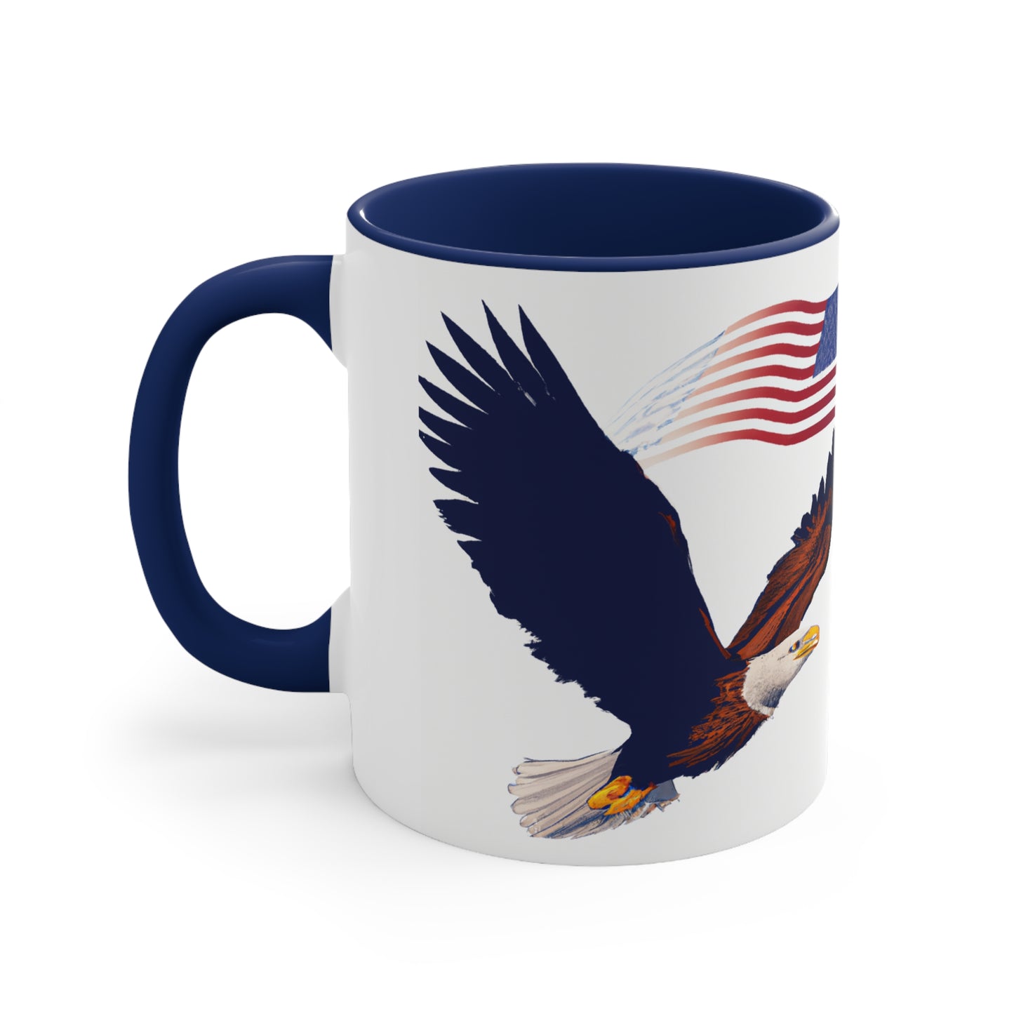 God Bless America, Eagle & American Flag Mug, 11oz