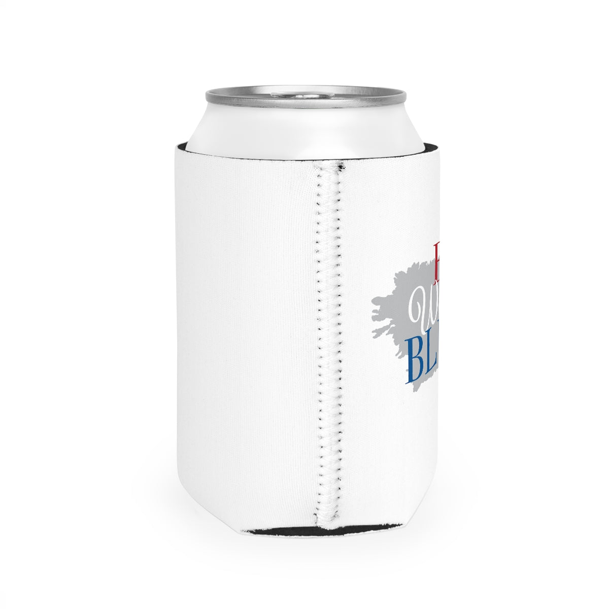 "Bed Wine & Blue" Fun Can Cooler Sleeve