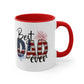 Best Dad Ever, Eagle & American Flag Mug, 11oz